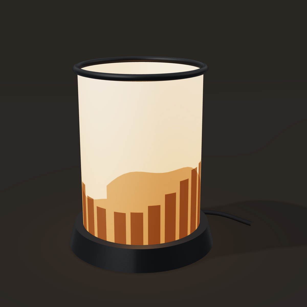 Custom photo lithophane lamp